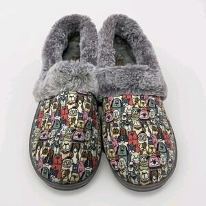 Bob's From Skechers Pooch Parade Slippers, Faux Fur Lined, Women's Size 9M